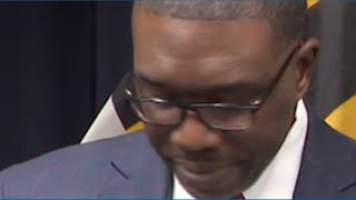 Dr. Shawn Joseph became emotional when accepting the role of superintendent