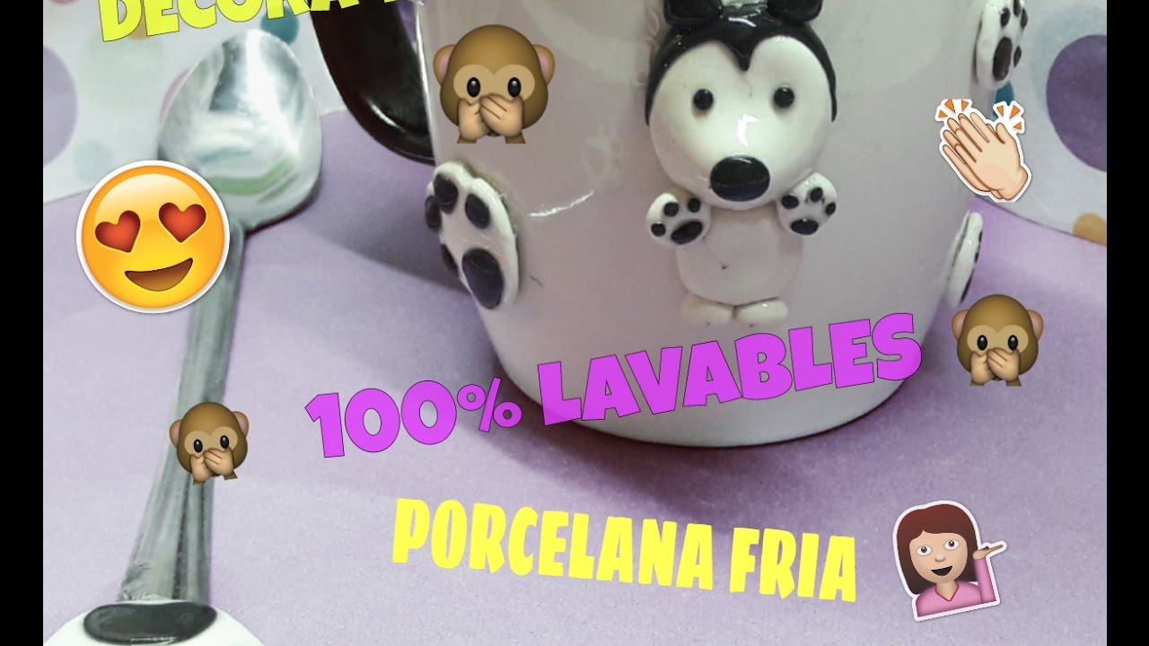 **TAZAS DECORADAS** DE PORCELANA FRIA** LAVABLES**