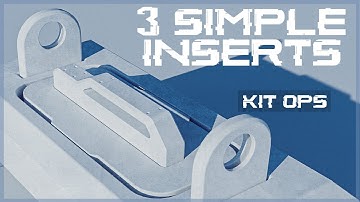 Blender 3D Timelapse - Making 3 SIMPLE inserts for Kit Ops