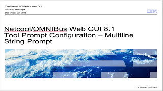 IBM Netcool Web GUI v8 1 Tool Configuration Prompt Multi String Prompt