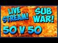 Livestream subscriber war 50 vs 50  clash with cory  clash of clans