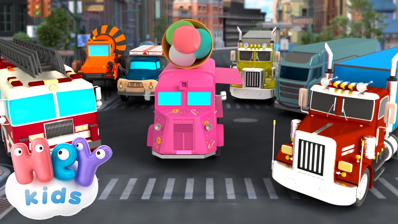 Los camiones 🚚 | Canciones de vehículos para niños | HeyKids - Canciones infantiles