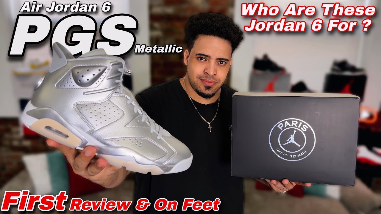Первый взгляд 👀 Jordan 6 PSG Metallic - Обзор и фото на ногах