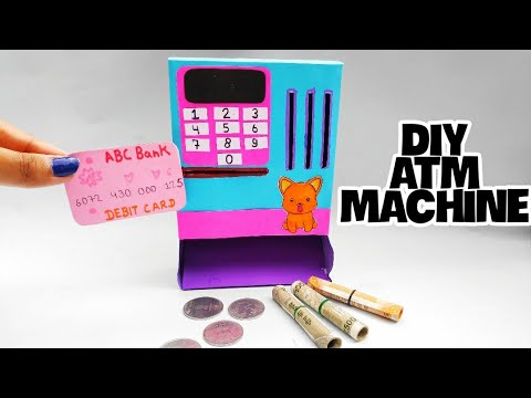 DIY HANDMADE ATM MACHINE EASY | How to make ATM at home | paper craft ...