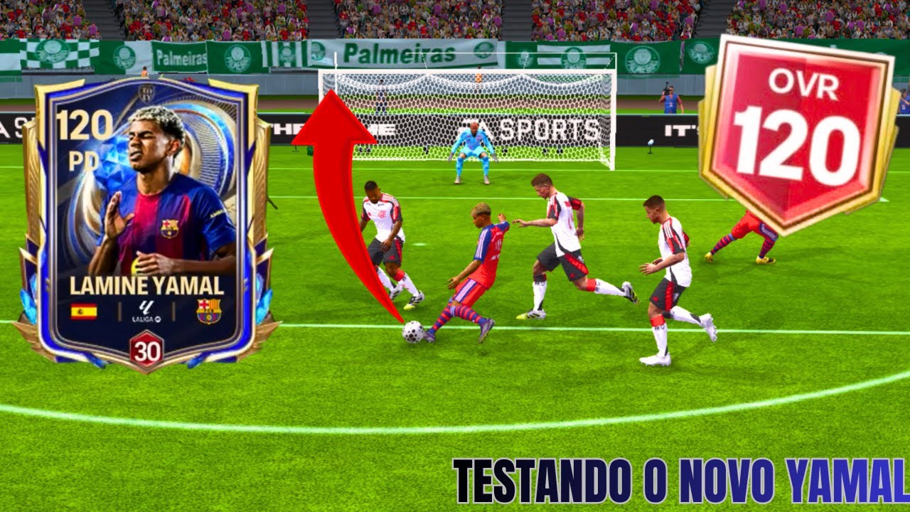 TESTANDO O NOVO LAMINE YAMAL 121 NO FC MOBILE | TÁ ROUBADO? | TIME OVER 120