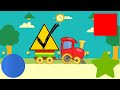 Learning shapes with happy train  square  triangle circle star