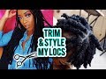 WATCH ME AS I TRIM, RETWIST, AND  STYLE MY LOCS | FROM LONG LOCS TO SHORT