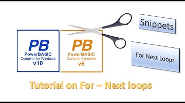 PowerBasic Snippets - Tutorial on For Next loops in Basic