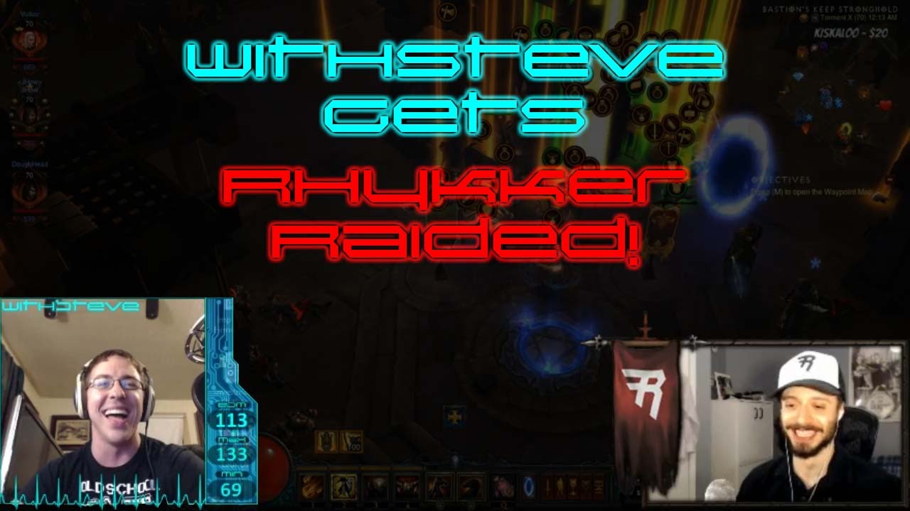 Rhykker raids the WithSteve channel! (03-12-2016)