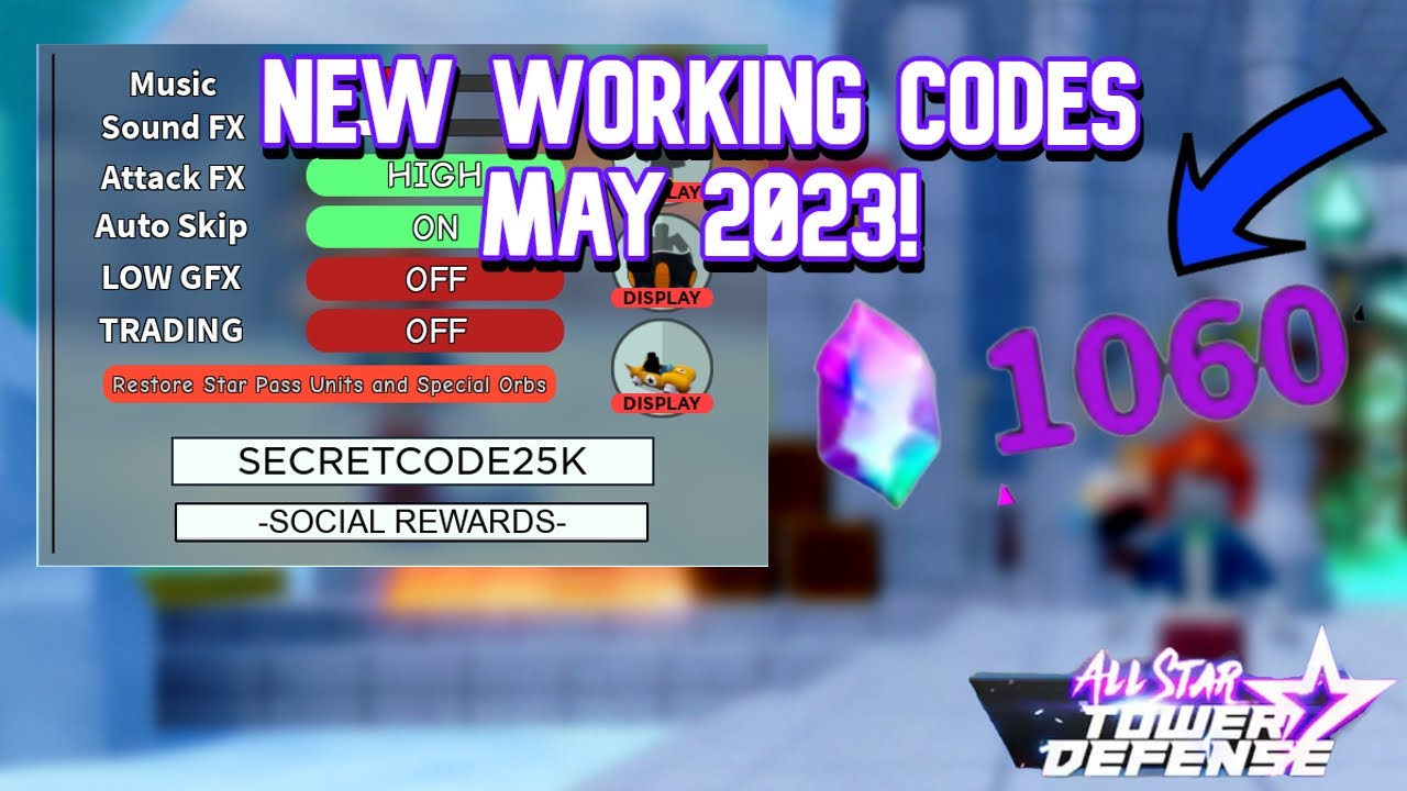 ALL Working Codes In May 2023! | All Star Tower Defense Roblox
