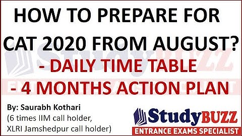 How to prepare for CAT 2020 from August? Daily time table, Important topics & detailed action plan
