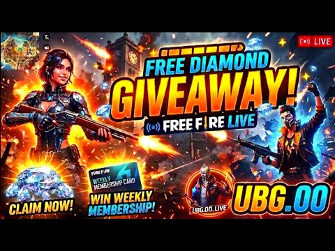 😲 Free ডায়মন্ড গিভওয়ে !! ID REACTION😱 !!  Daily Scrim & Paid Tournament.!💗! UBG.00 IS 🔴LIVE NOW !!😍