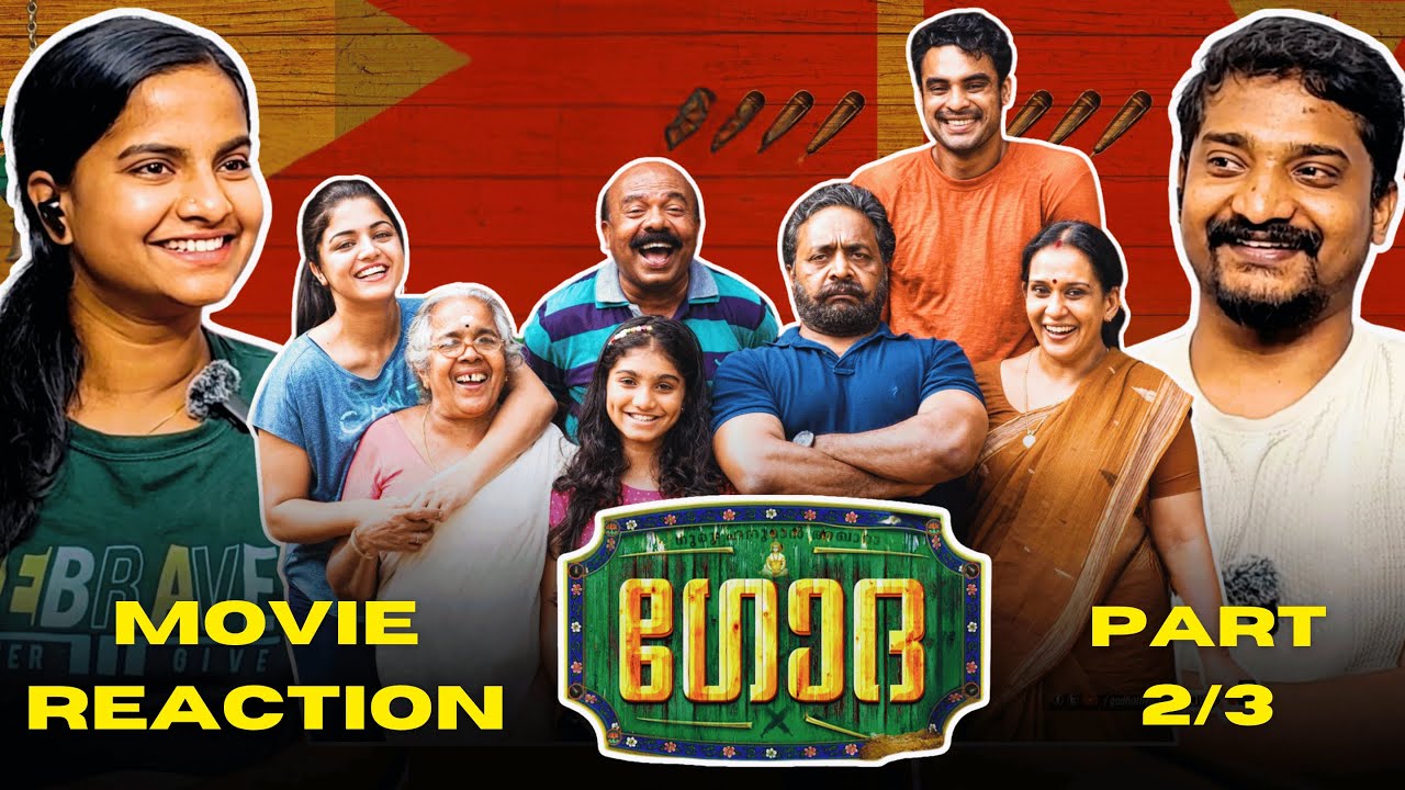 🔥 GODHA Movie Reaction Part 2 | Tovino Thomas | Wamiqa Gabbi | Malayalam Reaction 🇮🇳 | Srini & Sis 😍