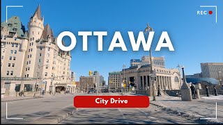 Ottawa 4K - Driving Downtown Ottawa Wellington Street | City Drive