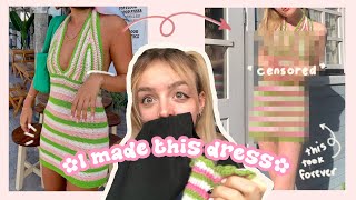 I crochet the famous pinterest dress. That’s it, that’s the vlog.
