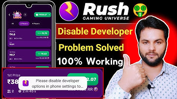 rush app please disable developer option problem | rush app me game start nahi ho raha hai/Rush app