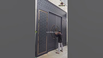 Latest and modern folding with sliding gate installation #gate