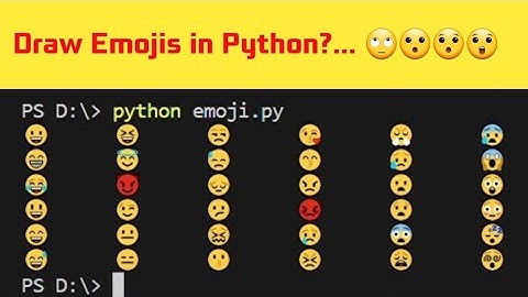 How to draw emojis in python?... #python #emojidrawing #coding