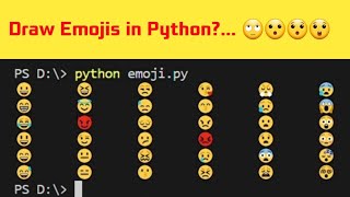 How to draw emojis in python... #python #emojidrawing #coding