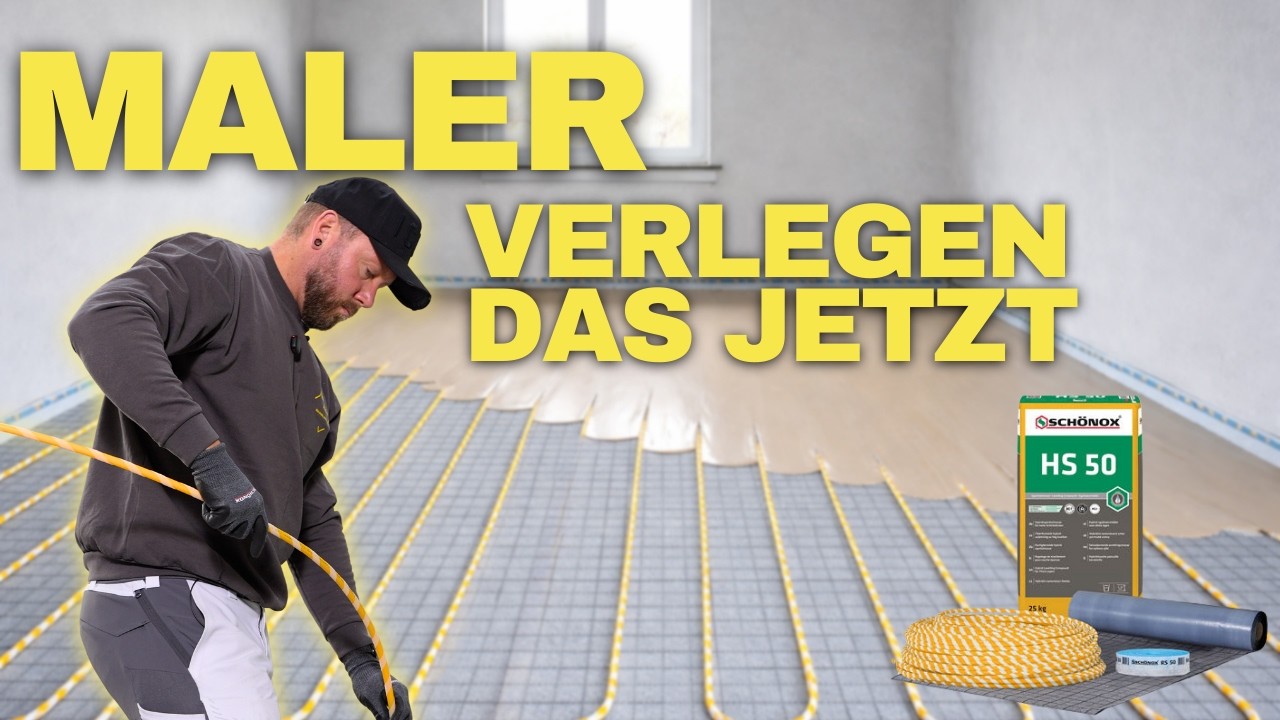 Fußbodenheizung verlegen: Dämmung, Fließ, Randstreifen & HS50 – kompletter Aufbau (Praxistest)