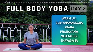 Day 2 of 3 days Full Body Yoga - Intermediate Level Yoga For Weight Loss