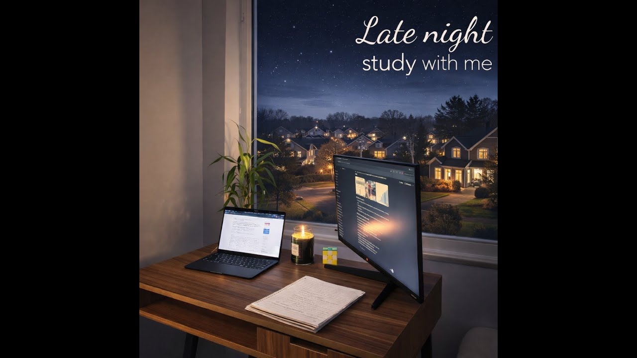 Late Night Study With Me 🌙 | 90 Minutes | 25/5 Pomodoro | Relaxing Jazz