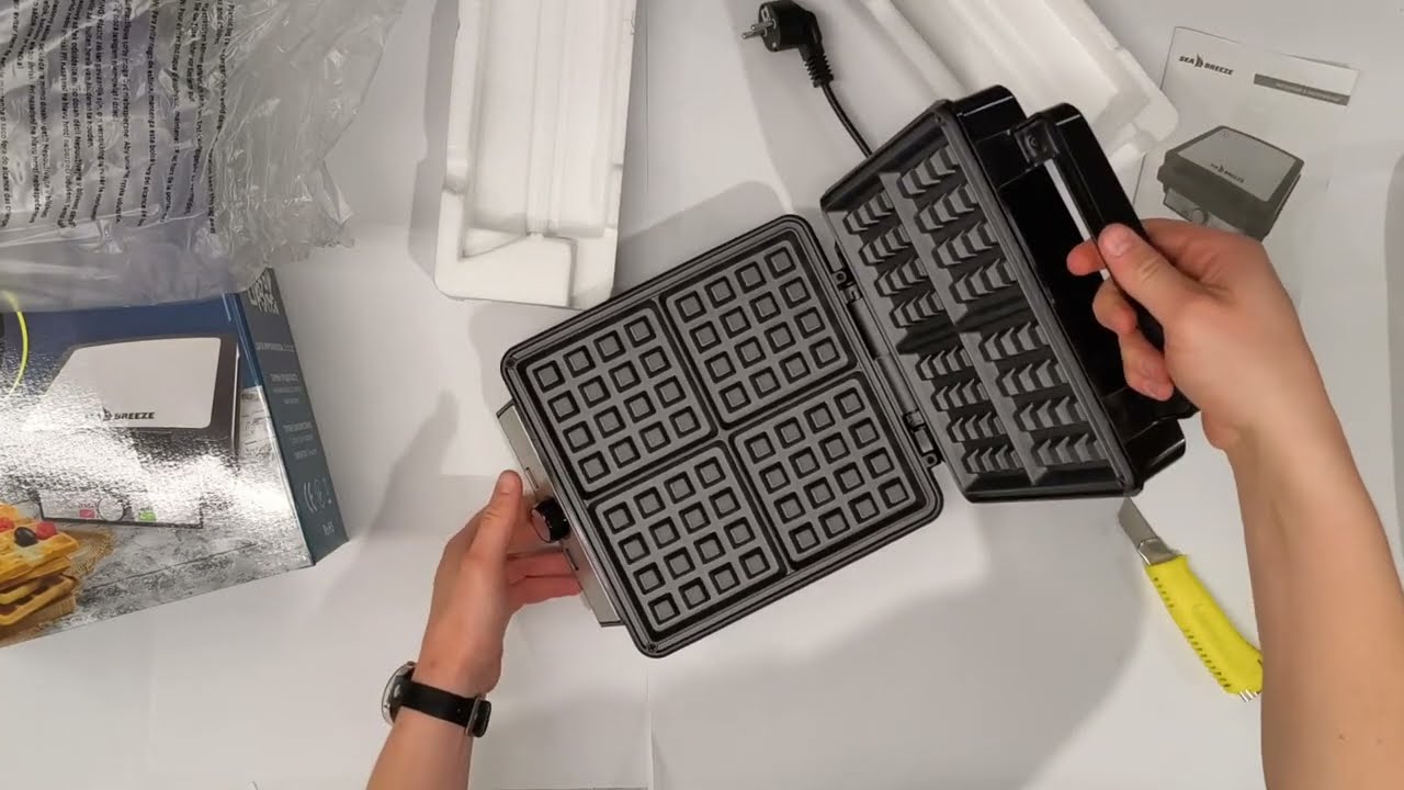 Відео огляд: Електровафельниця для бельгійських вафель SeaBreeze SB-0101 1200 Вт