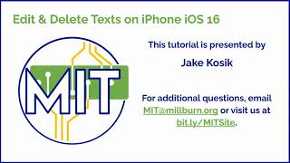 Edit & Delete Texts on iPhone iOS 16 - Tech Tip Tuesday
