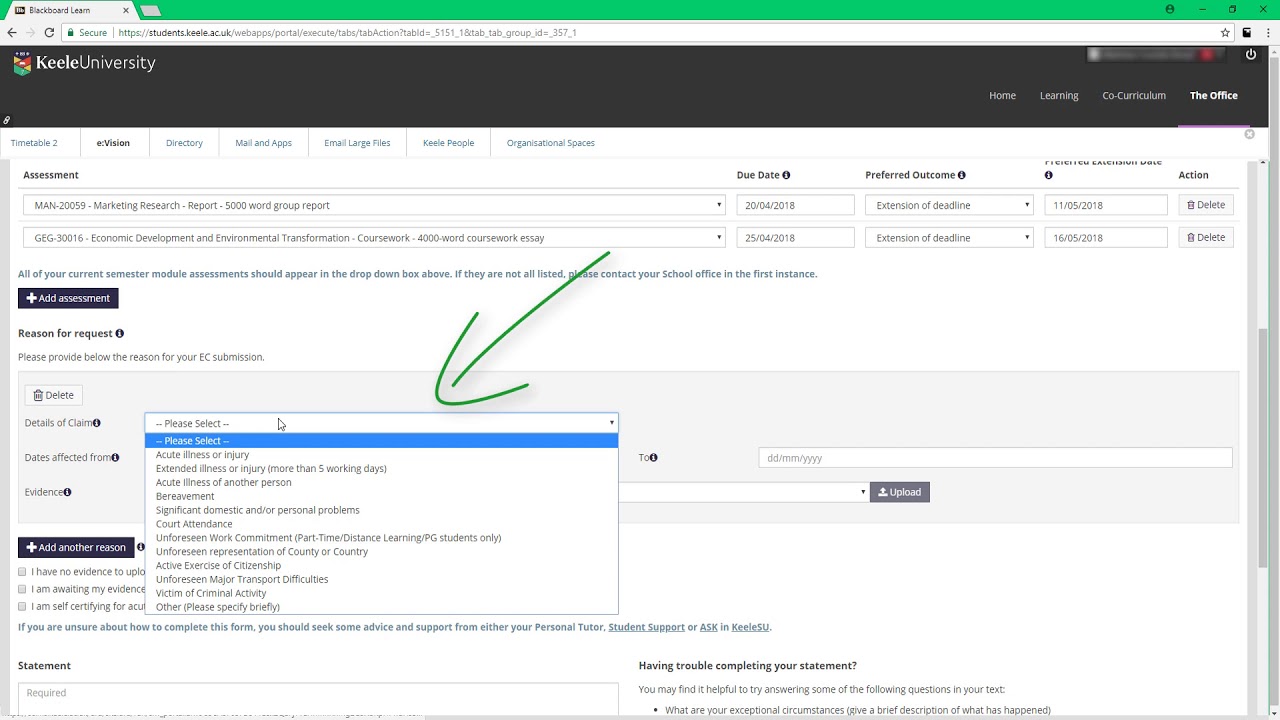 Exceptional circumstances