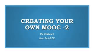CREATING MOOC   2