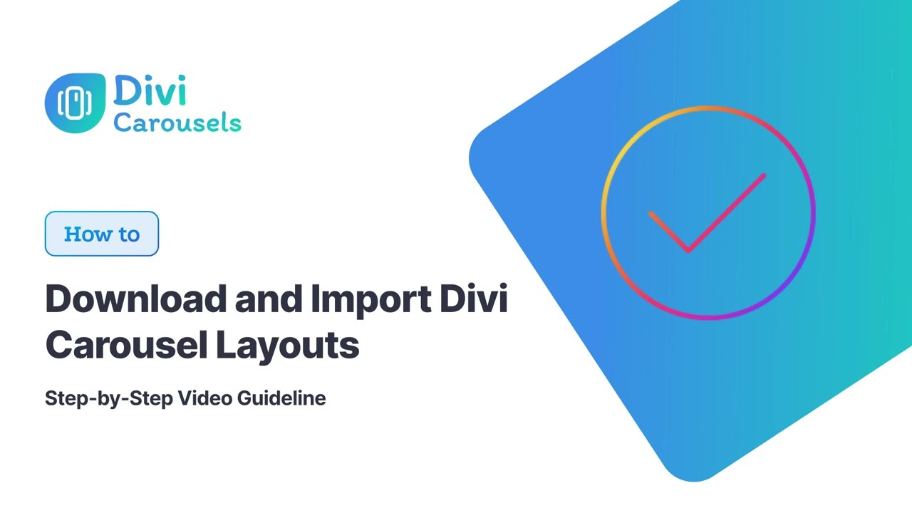 How to download and import divi layout in website