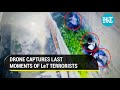 Drone captures last moments of lashkar terrorists killed in pulwama encounter  jammu and kashmir