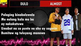 Dulo Lyrics - ALLMo$T (FULL HD) | 2018