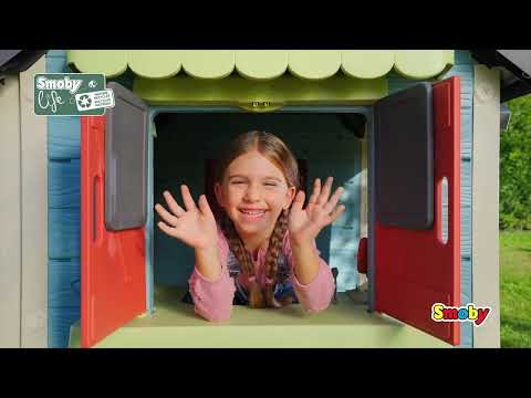 Ігровий дитячий будиночок Smoby Life Шеф Хаус з кухнею, касою, набором посуду та  48 аксесуарами 7600810407 (Unicorn), видео 1