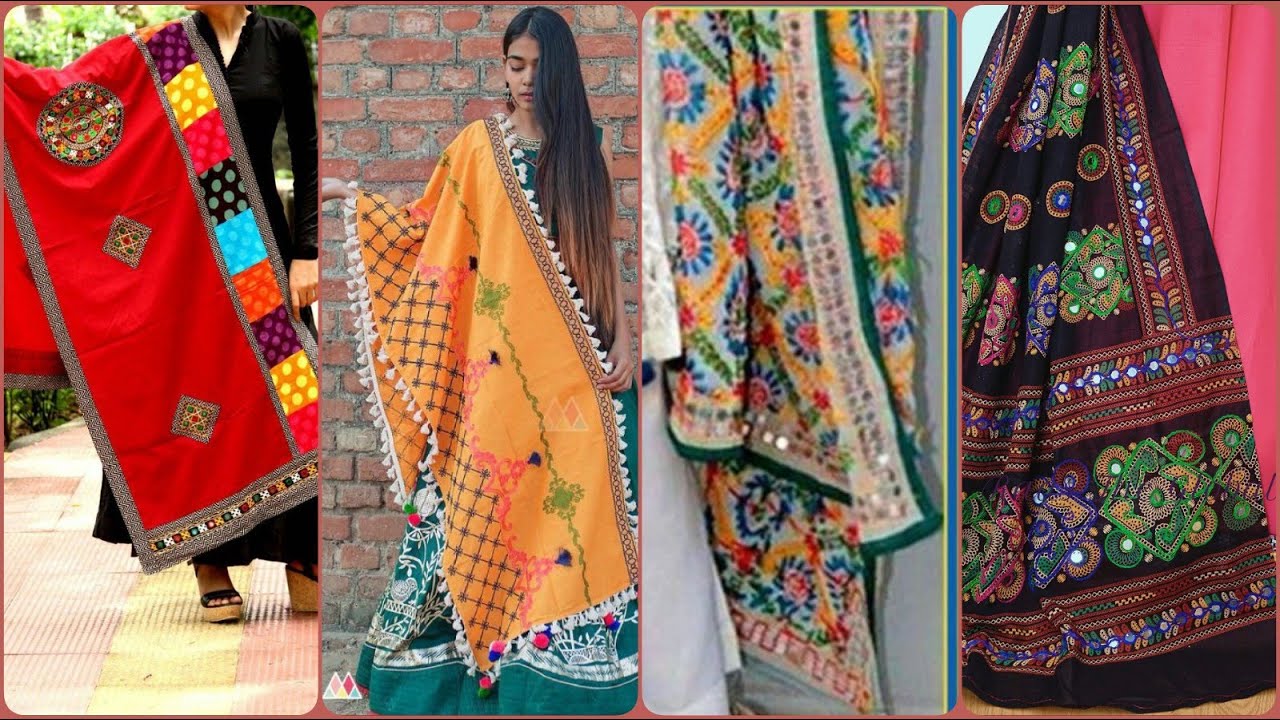 Outstanding & Beautiful Hand Embroidery Dupatta Designs YouTube