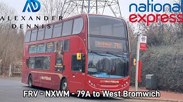 Full Route Visual | NXWM Route 79A - Wednesbury Parkway ➡️ West Bromwich