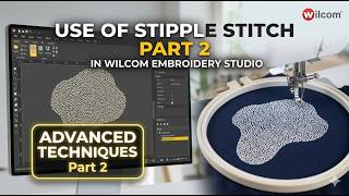 Stipple Stitch in Wilcom Embroidery Studio Part02 | Complete Tutorial in Hindi/Urdu