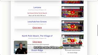 Online permit search for South Palm Beach