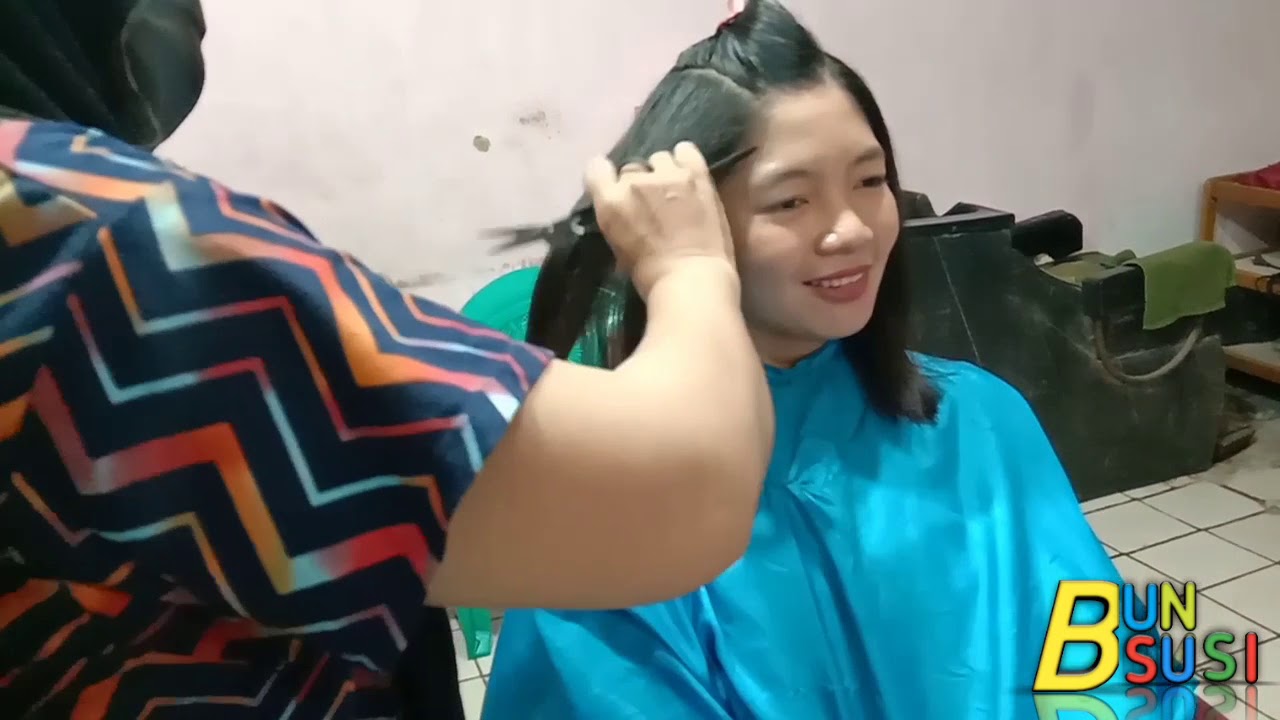 388 Women haircut long Bob  KPop Style rambut  tebal 