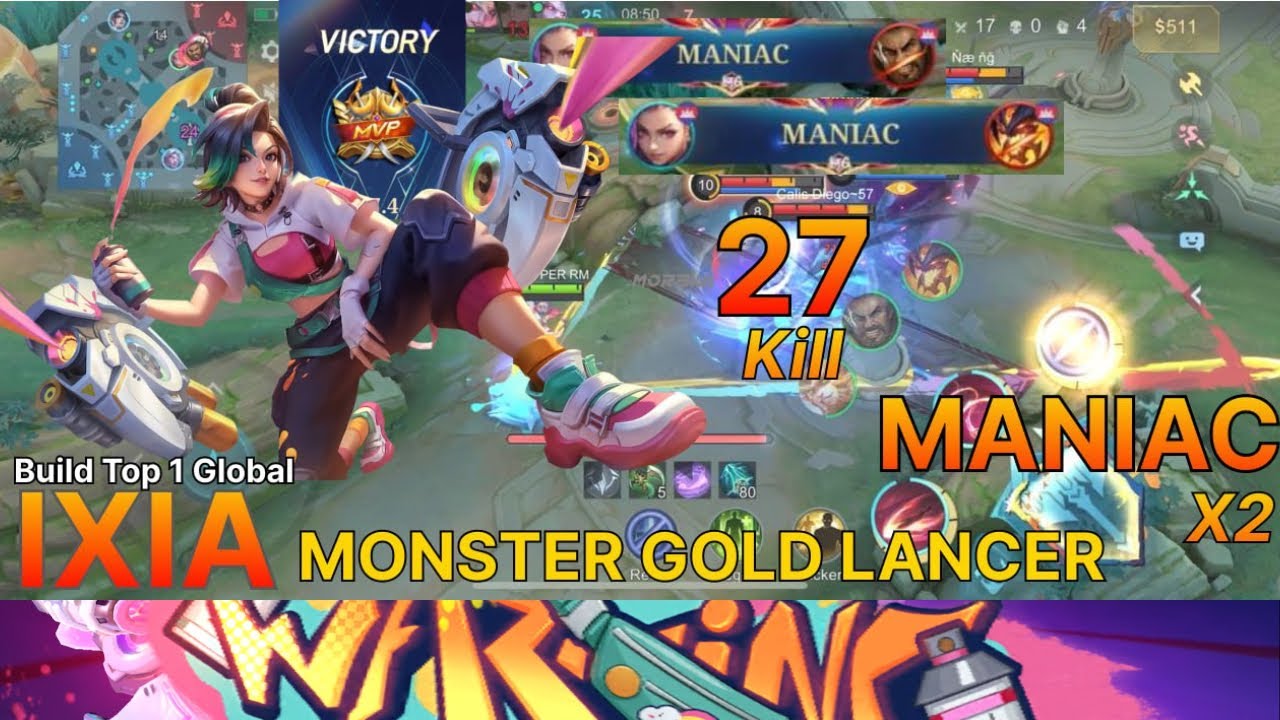 27 Kills + MANIAC x2 Ixia Real Monster Gold Lancer 