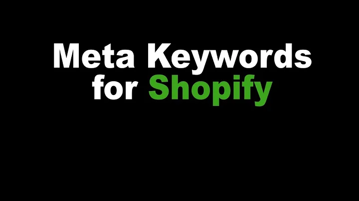 Optimize Your Shopify Store with Meta Keywords