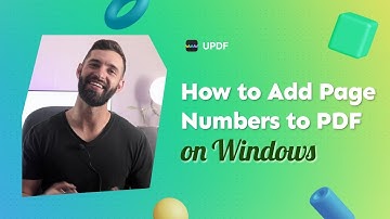 How to Add Page Numbers to PDF on Windows