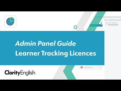 How to use: Admin Panel (Learner Tracking Licences)