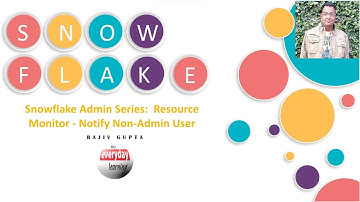 Snowflake Admin Series:  Resource Monitor Notify NonAdmin User | Rajiv Gupta Learn Everyday