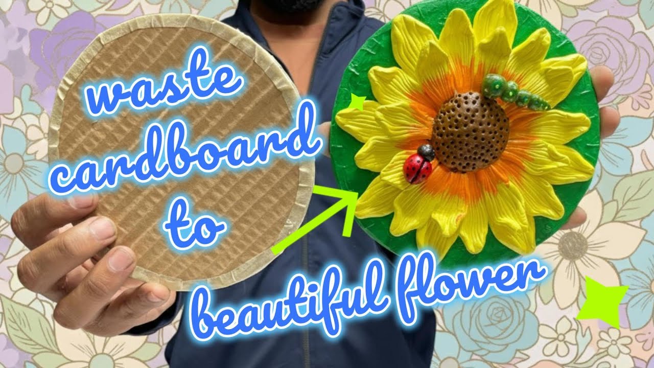 wall putty clay flower | Budget-friendly wall decor art 
