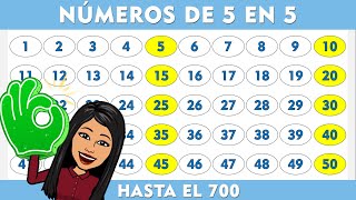 ✅LOS NÚMEROS DE 5 EN 5 hasta el 700 😸I Los Múltiplos de 5 hasta el 700