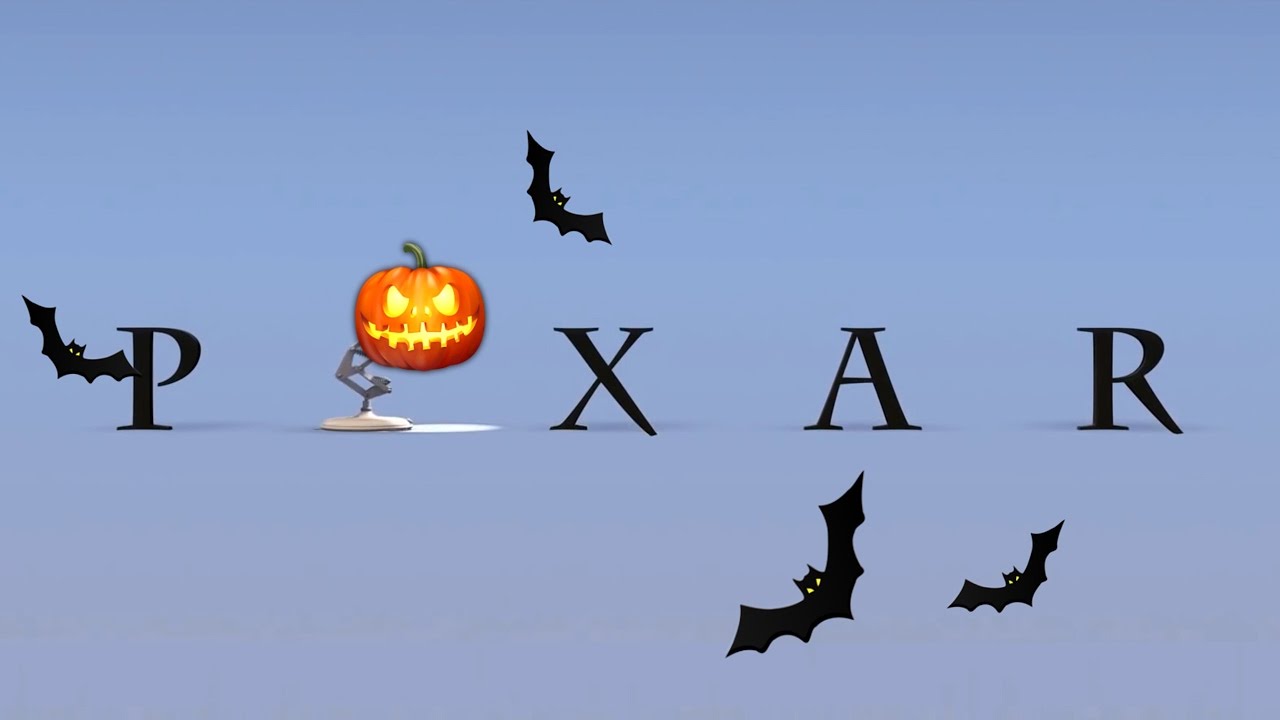 Halloween Pumpkin And Bats Troll Spoof Pixar Lamp Luxo Logo