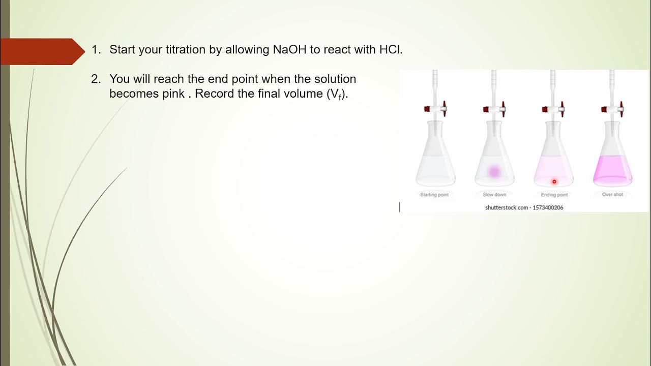 and Analytical Chemistry Lab. Titration of NaOH with HCl