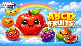 Abcd Fruits A To Z Alphabet Learning Video For Kids Playlio Kids