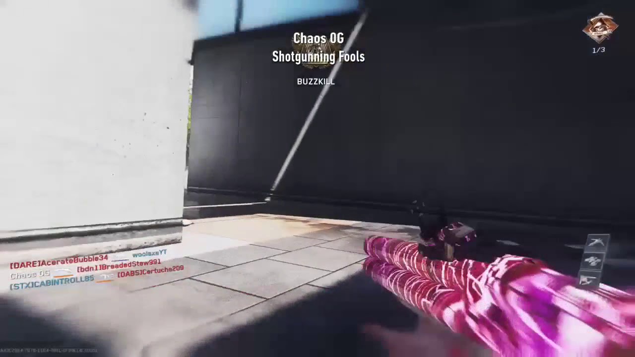 Chaos 0G running with a pink shotty